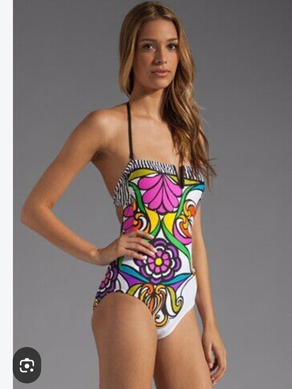 Trina Turk Aquarius Bandeau One Piece Swimsuit Size 12